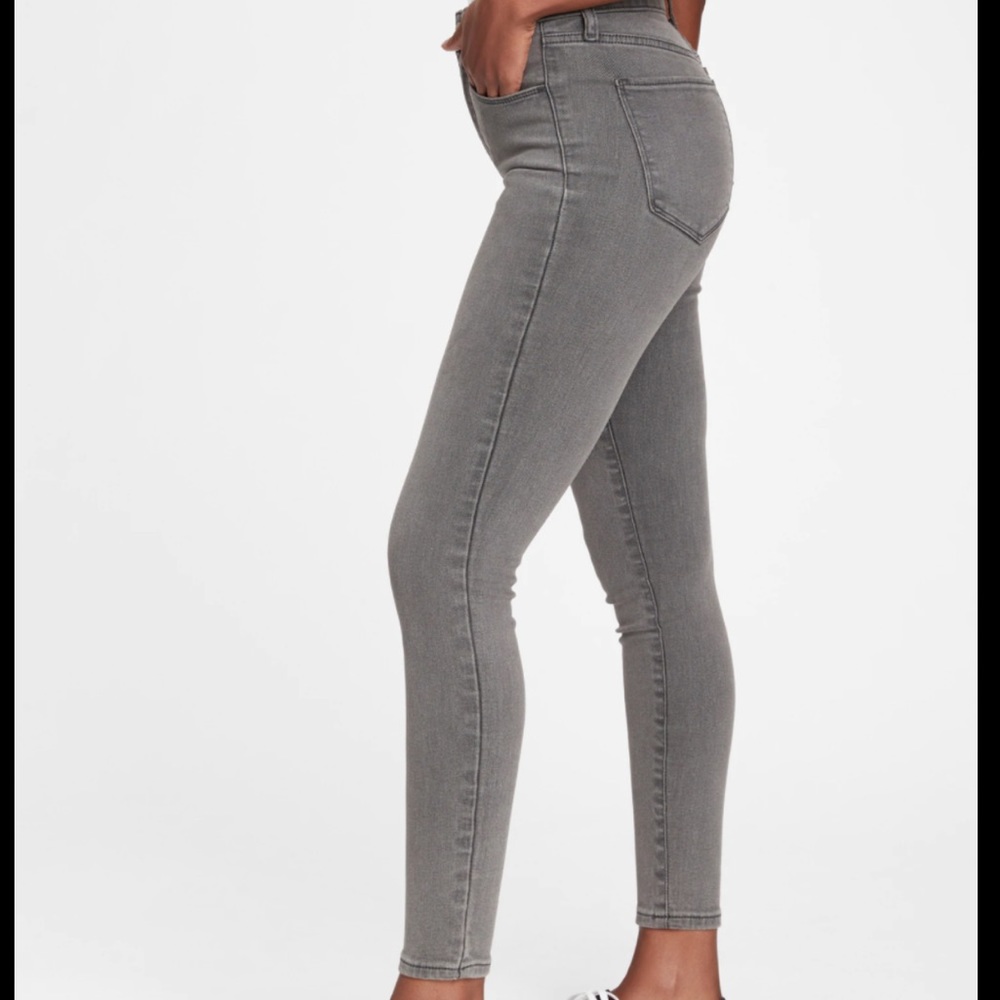 Gap Gray High Rise Skinny Jeans
